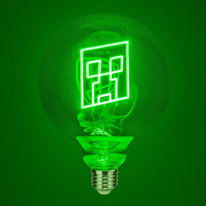 Minecraft Creeper LED Neon Bulb Only / Minecraft Creeper żarówka neonowa