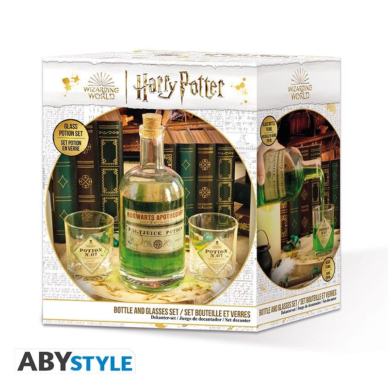 Harry Potter set: bottle and glasses - Potion / zestaw Harry Potter: butelka plus szklanki - eliksir - ABS