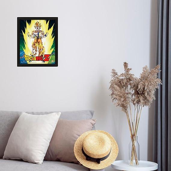 DRAGON BALL Z - Power Level Increased - 3D Lenticular Poster in frame (29 x 24 x 4 cm) / Dragon Ball plakat 3D w ramce - Zwiększenie poziomu mocy (29 x 24 x 4 cm)