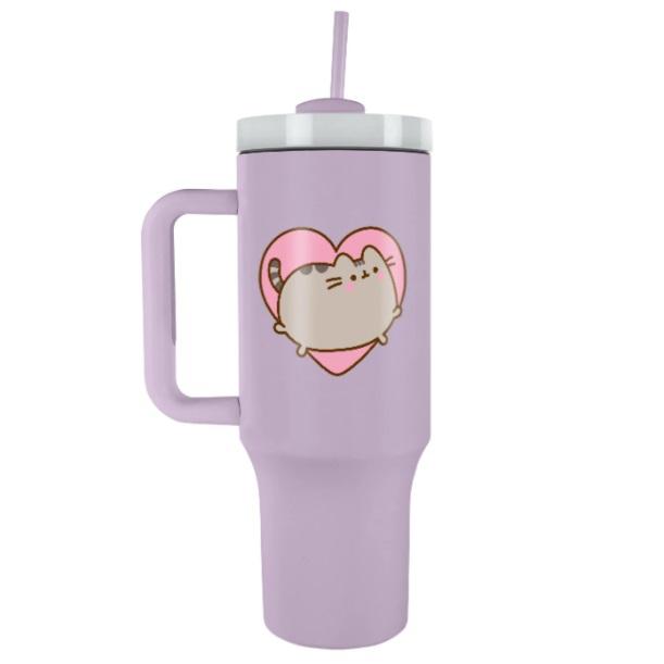 Pusheen (Heart) travel cup with straw (1180 ml) / Pusheen (serce) kubek podróżny ze słomką (1180 ml)