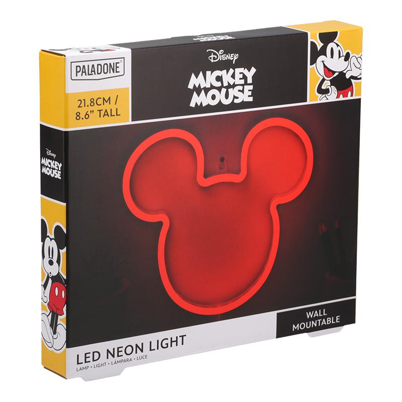 Disney Mickey Wall Mountable LED Neon Light (high: 21,8 cm) / Disney Myszka Miki neonowa lampka ścienna (wysokość: 21,8 cm)