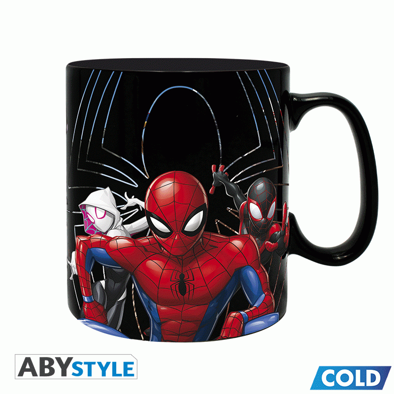 MARVEL Mug Heat Change (460 ml) Spider-Man Multiverse / kubek termoaktywny Marvel Spiderman (460 ml) - ABS