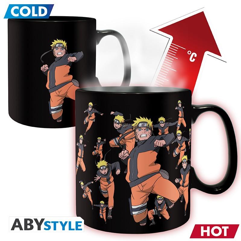 NARUTO SHIPPUDEN gift set: heat change mug (460 ml) + coaster / zestaw prezentowy Naruto Shippuden: kubek termoaktywny (460 ml) plus podkładka - ABS