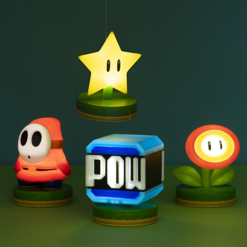 Super Mario Pow Block Icon Light / lampka Super Mario Pow block