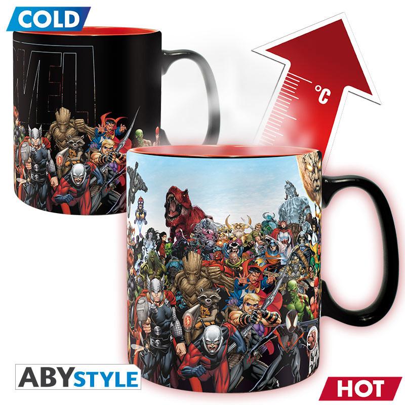 Marvel mug heat change (460 ml) - Marvel Heroes / Marvel kubek termoaktywny (460 ml) Bohaterowie Marvela - ABS