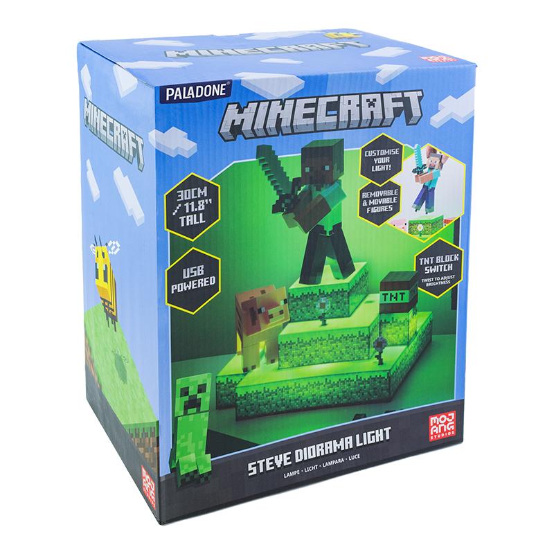 Minecraft Steve Diorama Figural Light (high: 30 cm) / lampa - diorama Minecraft Steve (wysokość: 30 cm)