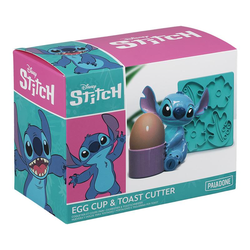 Disney Stitch Egg Cup and Toast Cutter Set / zestaw Disney Stitch: podstawka do jajka plus foremka do tostów