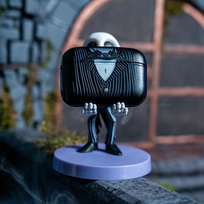 The Nightmare Before Christmas Jack Skellington Buds Pro Wireless Bluetooth Earbuds and Phone Holder / Miasteczko Halloween zestaw: stojak na słuchawki Jack Skellington plus słuchawki bezprzewodowe