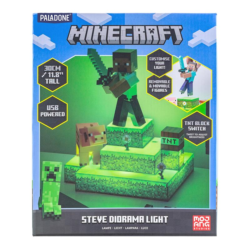 Minecraft Steve Diorama Figural Light (high: 30 cm) / lampa - diorama Minecraft Steve (wysokość: 30 cm)