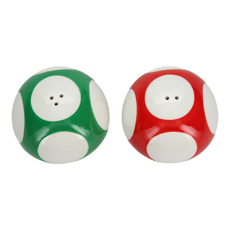 Super Mario Mushroom Salt and Pepper Shakers / zestaw Super Mario Grzybki solniczka i pieprzniczka