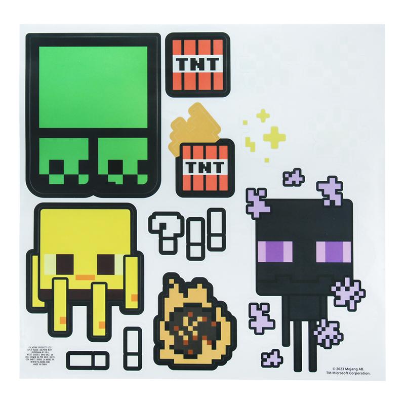 Minecraft Creeper Glow In The Dark Wall Clock with set of stickers / Minecraft Creeper zegar ścienny świecący w ciemności plus zestaw naklejek