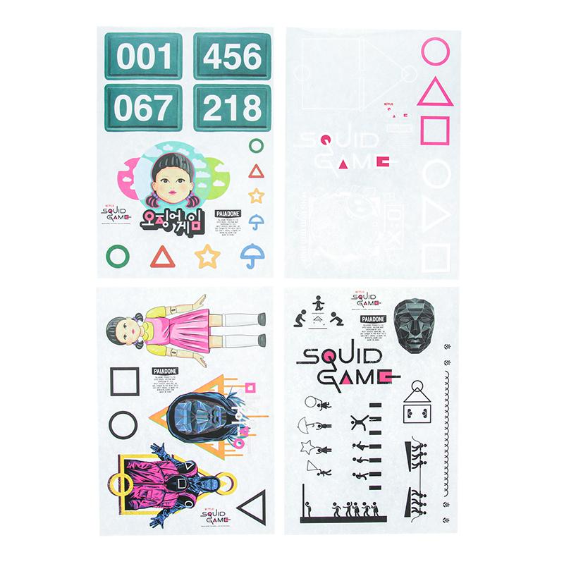 Squid Game Gadget Decals (37 pcs) / naklejki dekoracyjne Squid Game (37 szt)