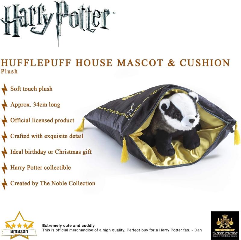 Harry Potter - Hufflepuf House Plush and Cushion / Harry Potter zestaw: poduszka plus maskotka - Hufflepuf