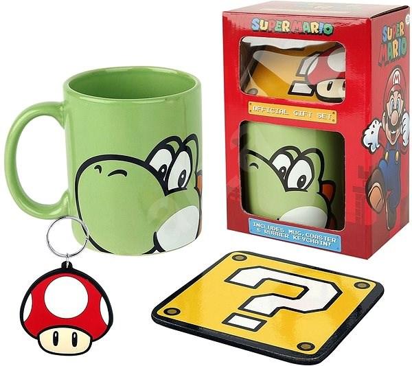 Super Mario (Yoshi version) gift set incl:mug,coaster, keyring / zestaw prezentowy Super Mario (Yoshi): kubek,podkladka, brelok