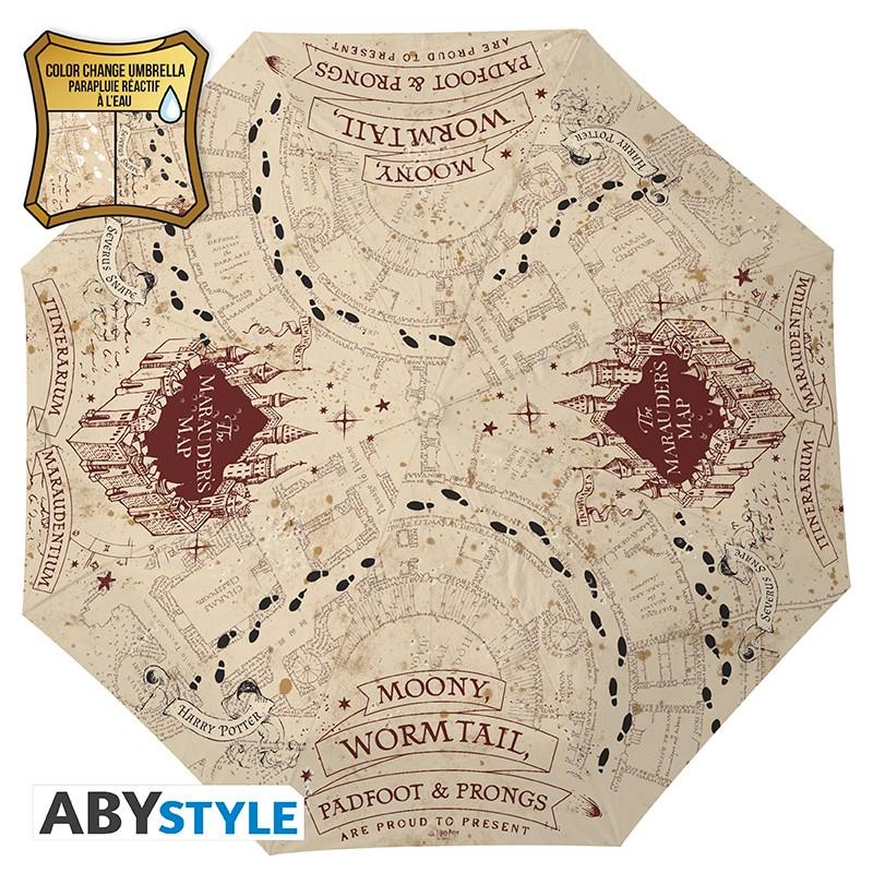 HARRY POTTER Color change Umbrella - The Marauder's Map / Harry Potter parasol zmieniający kolor Mapa Huncwotów - ABS