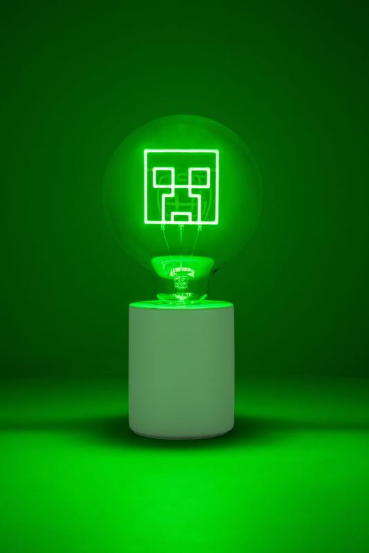 Minecraft Creeper LED Neon Bulb lamp (high: 24,3 cm) / Minecraft Creeper lampka - żarówka neonowa (wysokość: 24,3 cm)