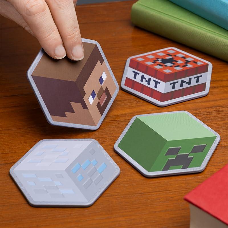 Minecraft Metal Coasters set (4 pcs) / zestaw 4 podkładek Minecraft