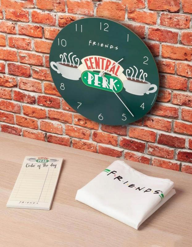 Friends Central Perk Kitchen Gift Set inl: wall clock, to-do list notebook, kitchen towel / zestaw prezentowy Przyjaciele Central Perk : zegar ścienny, notatnik, ścierka kuchenna