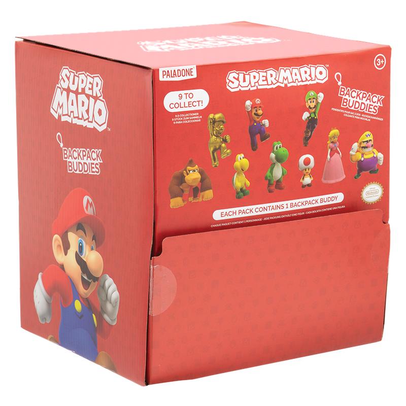 Super Mario Backpack Buddies CDU of 24 pcs / Zestaw 24 szt breloczków Super Mario