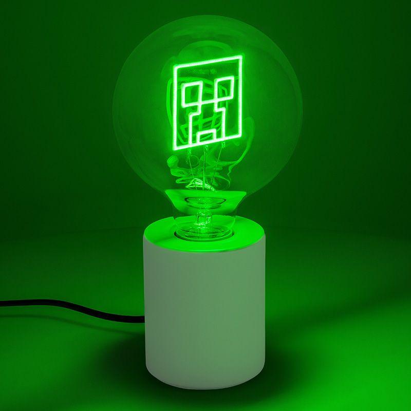Minecraft Creeper LED Neon Bulb lamp (high: 24,3 cm) / Minecraft Creeper lampka - żarówka neonowa (wysokość: 24,3 cm)