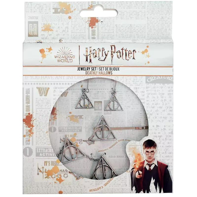 Harry Potter set of 4 Deathly Hallows jewels / Zestaw biżuterii Harry Potter - Insygnia Śmierci (4 szt)