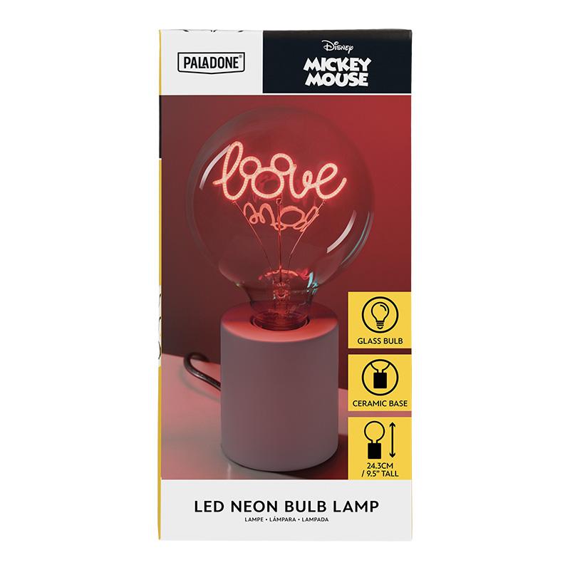 Disney Mickey Mouse LED Neon Bulb Lamp (high: 24,3 cm) / Disney Myszka Miki lampka - żarówka neonowa (wysokość: 24,3 cm)