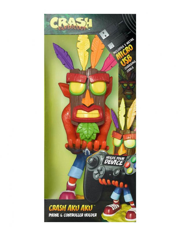 Crash Bandicoot Aku Aku phone & controller holder (20 cm)/ stojak Crash Aku Aku (20 cm)