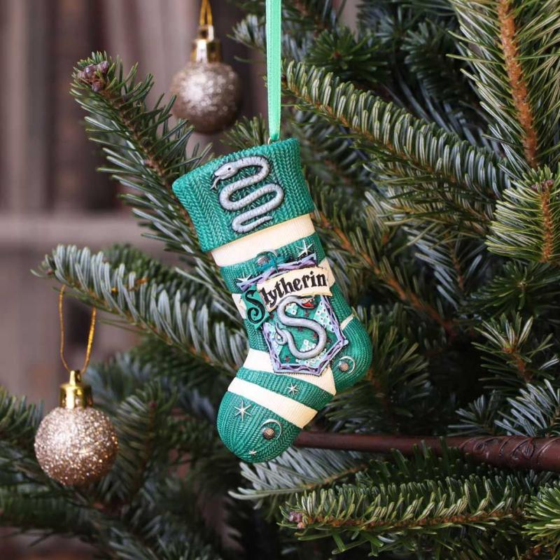 Harry Potter Slytherin Stocking Hanging Ornament (9,5 cm) / ozdoba wisząca Harry Potter - skarpeta Slytherin (9,5 cm)