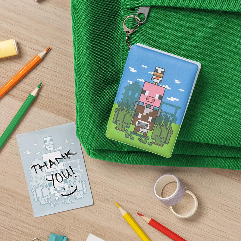 Minecraft Mini Puffy Notepad Keyring / Minecraft brelok - mini notatnik