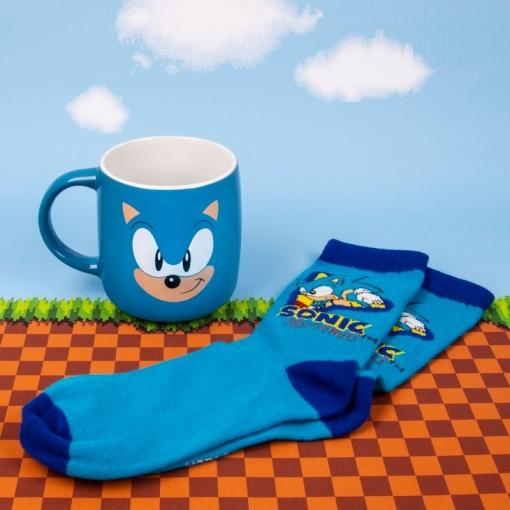 SONIC THE HEDGEHOG MUG & SOCKS GIFT SET / zestaw prezentowy Sonic The Hedgehog: kubek plus skarpetki