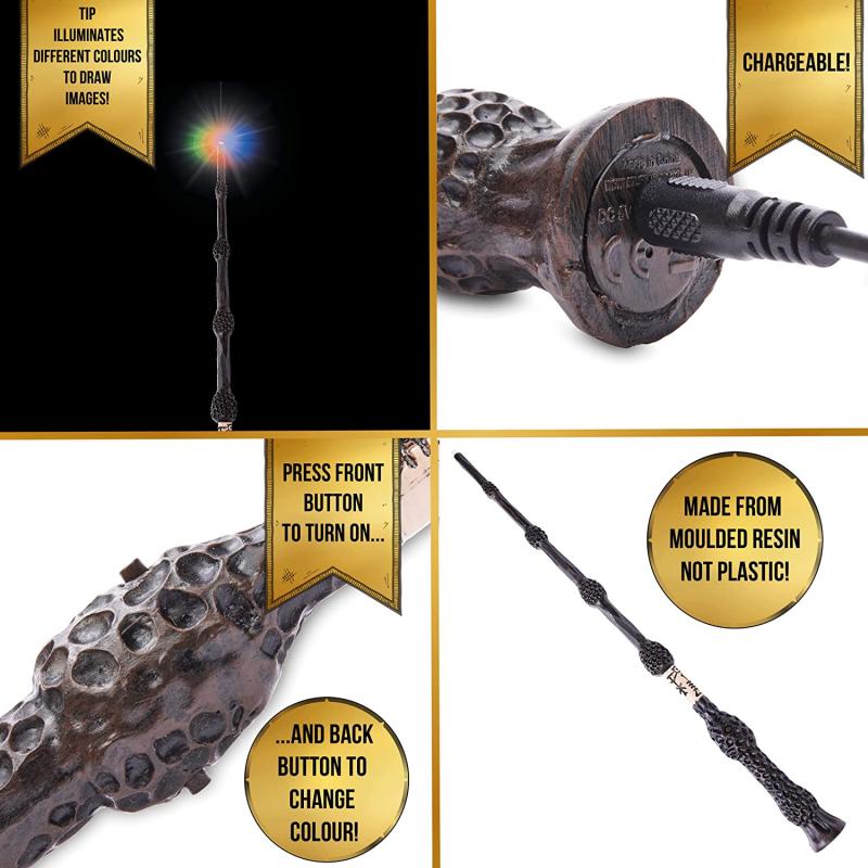 HARRY POTTER - Deluxe Lumos Wand - Elder - 35 cm / różdżka Harry Potter Deluxe Lumos - Dumbledore - 35 cm