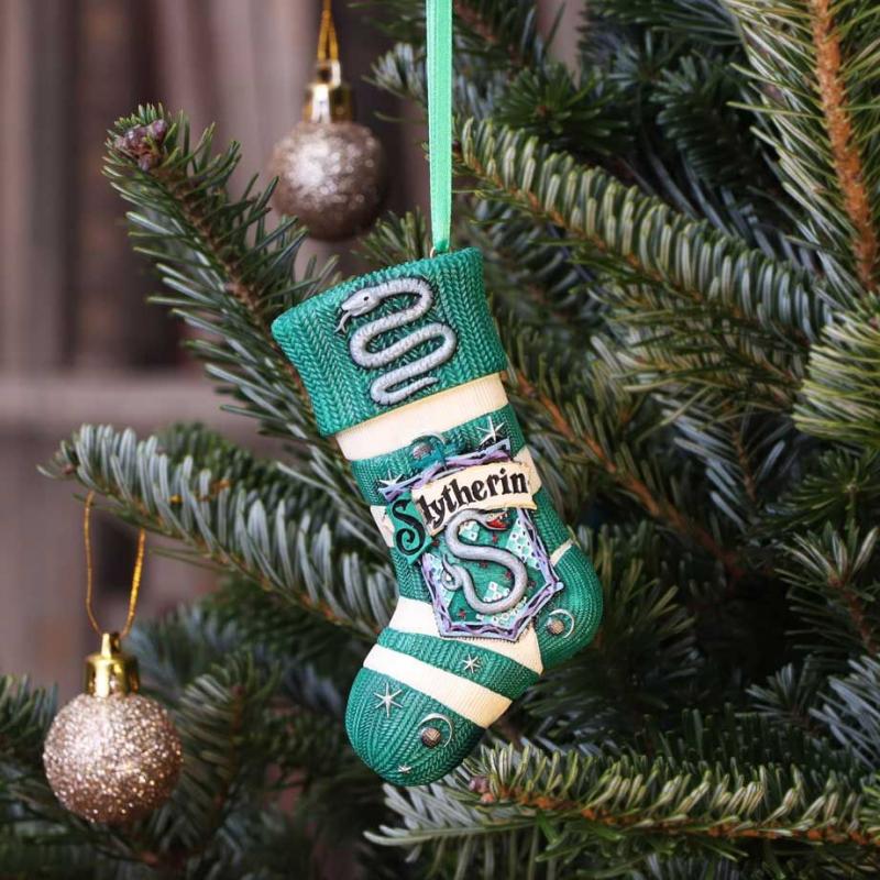 Harry Potter Slytherin Stocking Hanging Ornament (9,5 cm) / ozdoba wisząca Harry Potter - skarpeta Slytherin (9,5 cm)