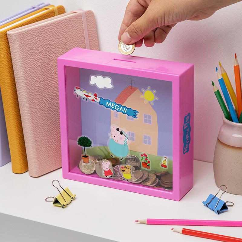 Peppa Pig Frame Money Box (high: 18 cm) / Świnka Peppa skarbonka (wysokość: 18 cm)