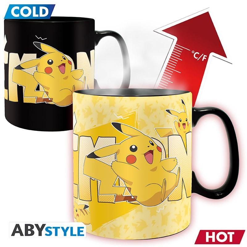 Pokemon gift set: large glass, heat change mug, notebook -Pikachu / Zestaw prezentowy Pokemon: szklanka, kubek termoaktywny, notatnik - Pikachu - ABS