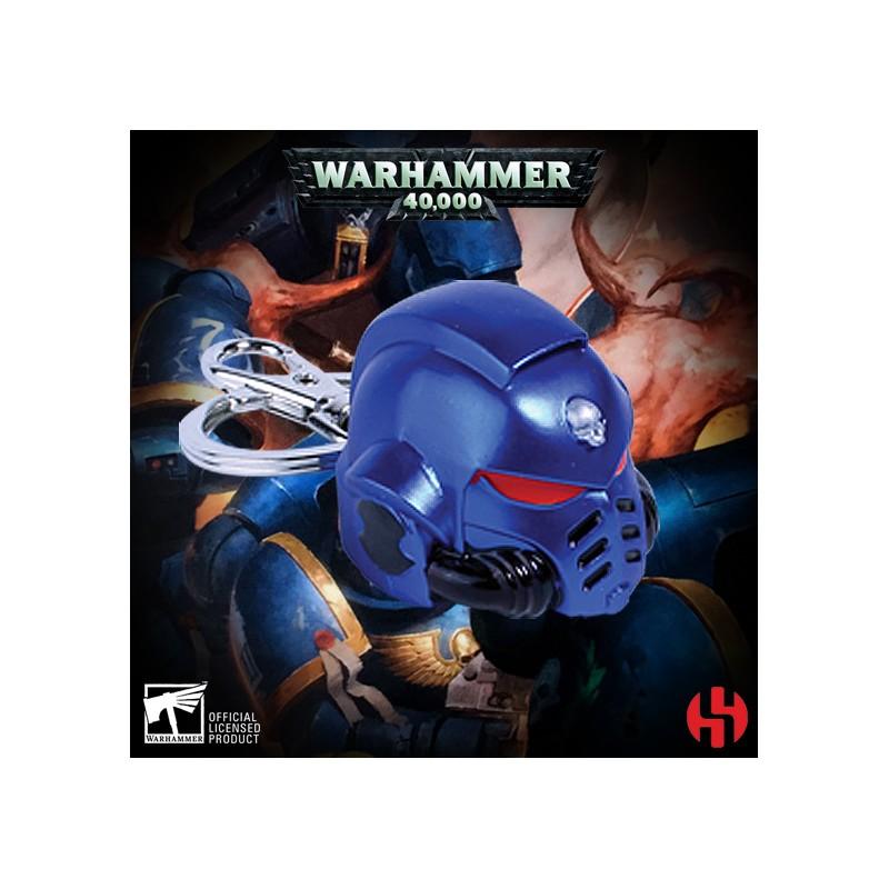 Warhammer 40K Metal Keychain Space Marine Primaris Helmet Ultramarine / Warhammer 40K brelok Space Marine Primaris Helmet Ultramarine