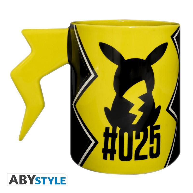 POKEMON Mug 3D handle Pikachu lightening bolt / kubek 3D Pokemon Pikachu - błyskawica - ABS