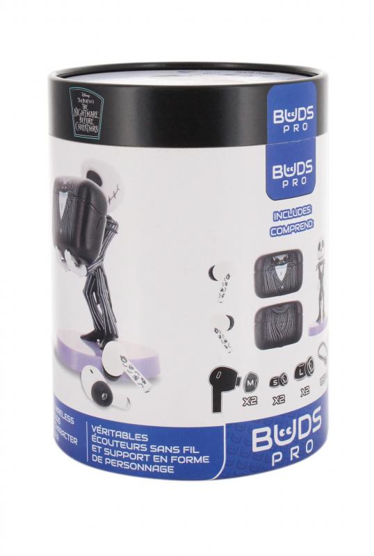 The Nightmare Before Christmas Jack Skellington Buds Pro Wireless Bluetooth Earbuds and Phone Holder / Miasteczko Halloween zestaw: stojak na słuchawki Jack Skellington plus słuchawki bezprzewodowe