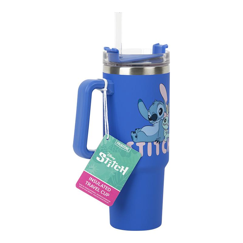 Disney Blue Insulated Cup and Straw (900 ml) Stitch / Disney kubek podróżny ze słomką (900 ml) - Stitch