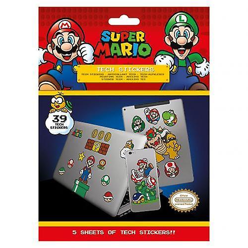 Nintendo SUPER MARIO (MUSHROOM KINGDOM) Tech Stickers Pack (39 pcs) / zestaw naklejek SUPER MARIO Nintendo (39 szt)