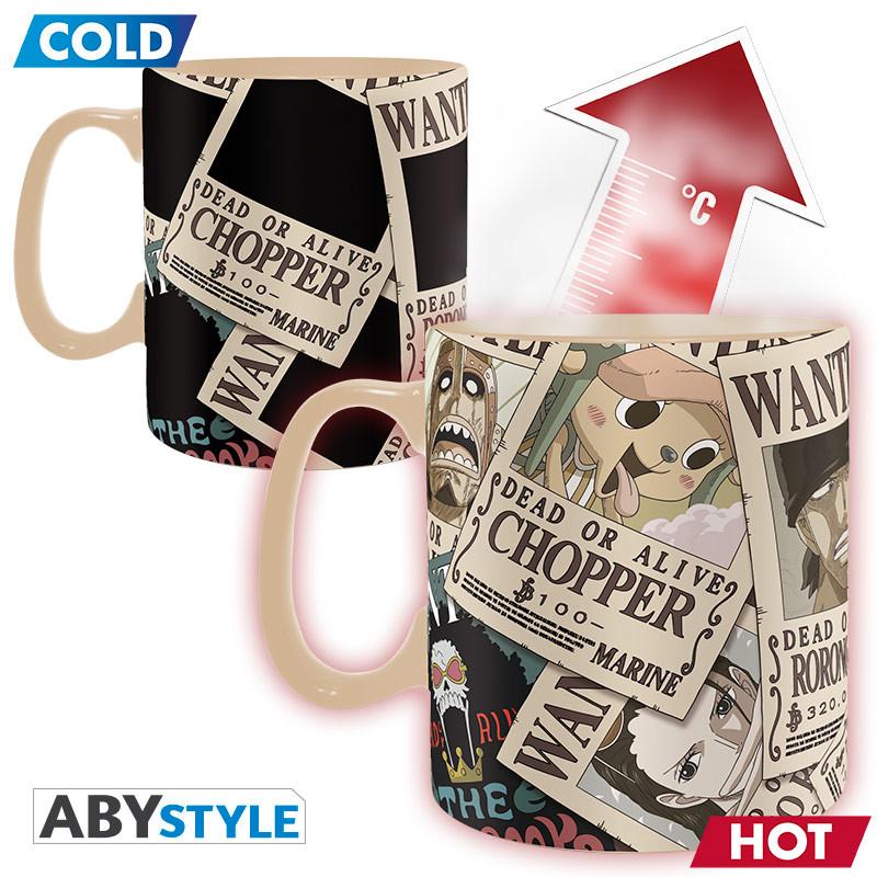 ONE PIECE mug heat change (460 ml) - Wanted / One Piece kubek termoaktywny (460 ml) Poszukiwany - ABS