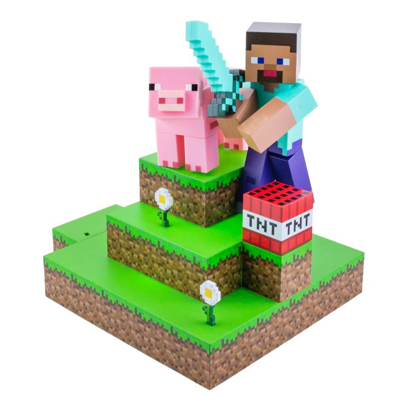 Minecraft Steve Diorama Figural Light (high: 30 cm) / lampa - diorama Minecraft Steve (wysokość: 30 cm)