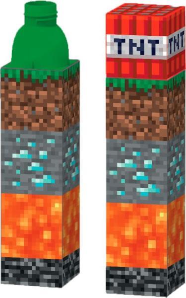 Minecraft cube canteen (650 ml) / butelka wielkokrotnego użycia Minecraft (650 ml)