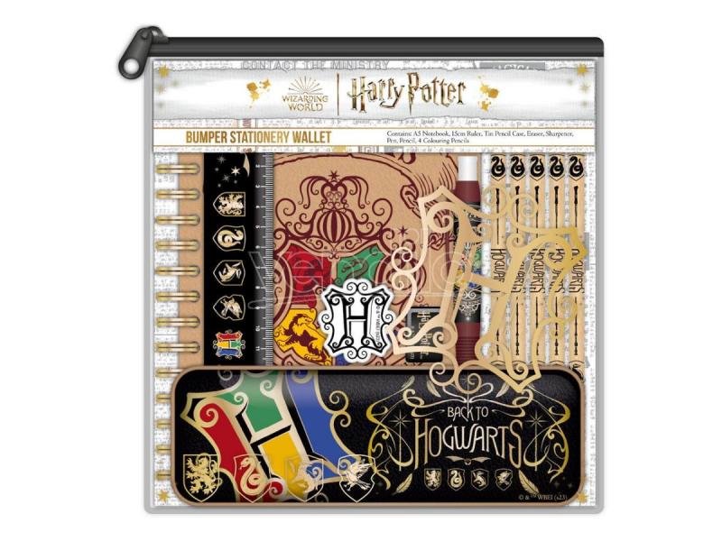 Harry Potter Bumper Stationery Set - Colourful Crest (8 elements) / zestaw szkolny Harry Potter (8 elementów)