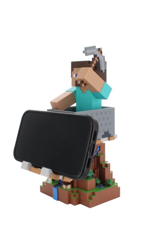 Minecraft - Steve phone & controller holder (high: 20 cm) / Minecraft stojak na telefon - kontroler (wysokość: 20 cm) - Steve