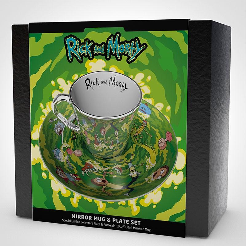 RICK AND MORTY Mirror mug & plate set Portal / RICK AND MORTY Portal zestaw: filiżanka plus talerzyk - ABS