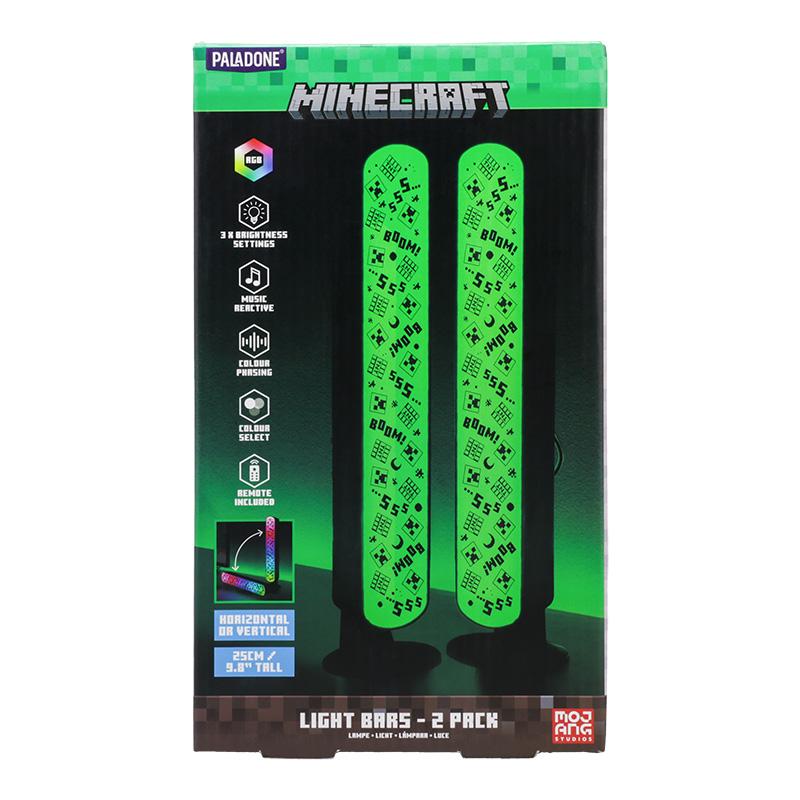 Minecraft multicolors Light Bar Set of 2 with Remote / Minecraft zestaw 2 lampek wielokolorowych z pilotem