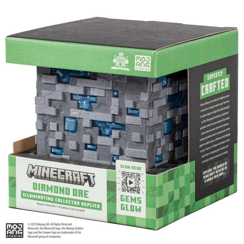 Minecraft Diamond Ore Illuminating Collector Replica / Minecraft lampka 3D - ruda diamentu