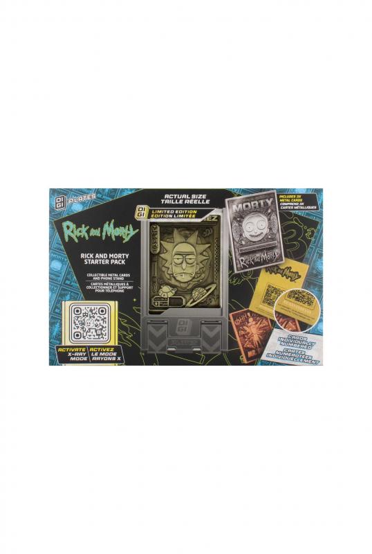 Rick & Morty - Digiplate Starter Pack: phone stand and metal plates set (3 pcs) / Rick & Morty zestaw: stojak na telefon plus 3 x płytki Digiplates