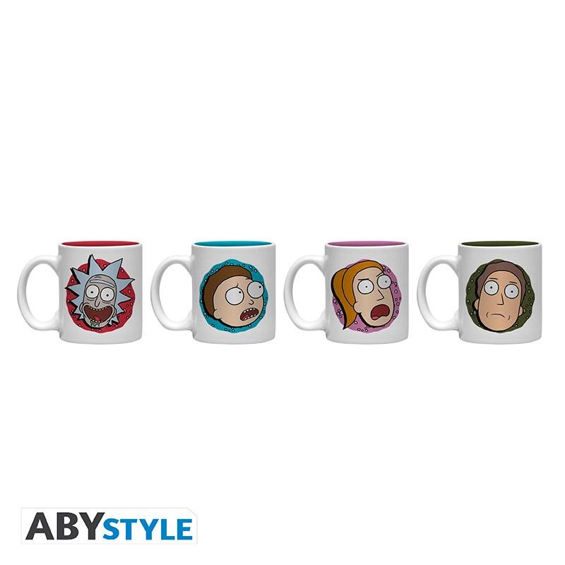 RICK AND MORTY set 4 espresso mugs - Characters / Rick i Morty zestaw do espresso (4 kubeczki) - postacie - ABS