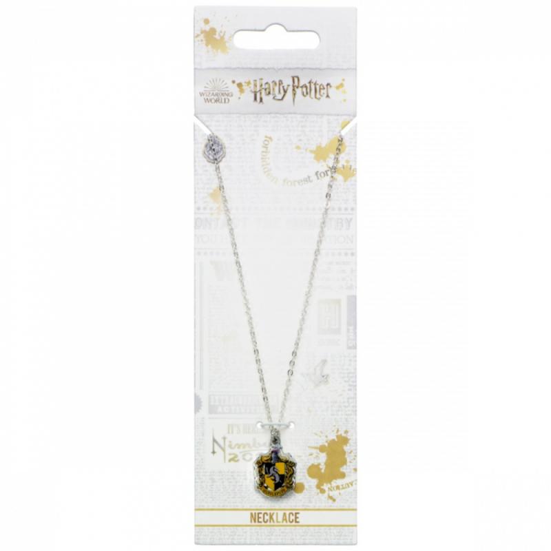 Harry Potter Hufflepuff Crest Slider Necklace / Łańcuszek z zawieszką Harry Potter - Hufflepuff herb